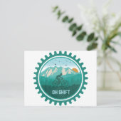 OHシフトレトロマウンテンバイクヴィンテージMTBサイクリング ポストカード (スタンド正面)