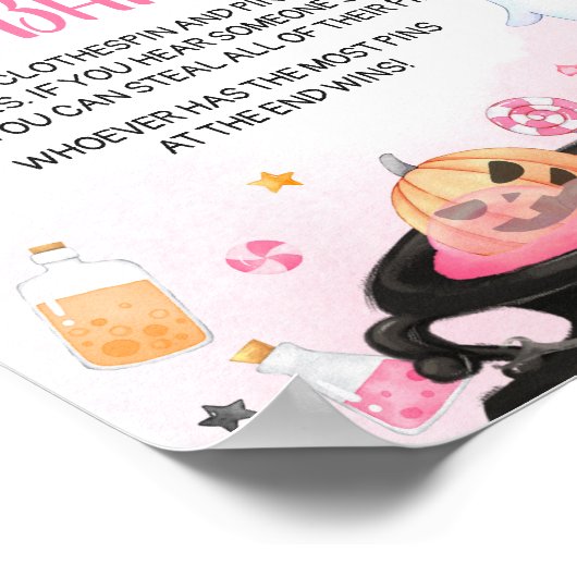 Ohシートグウルハロウィーン言わないベビー ポスター (角)