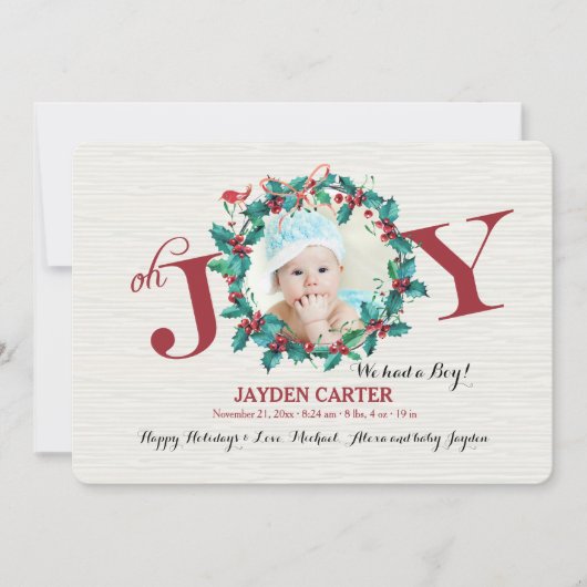 OHジョイホリデーフォトバースアナウンス シーズンカード (正面)