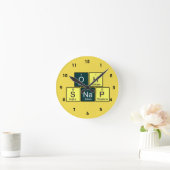 Ohスナップのおもしろいな要素化学先生 ラウンド壁時計 (ホーム)