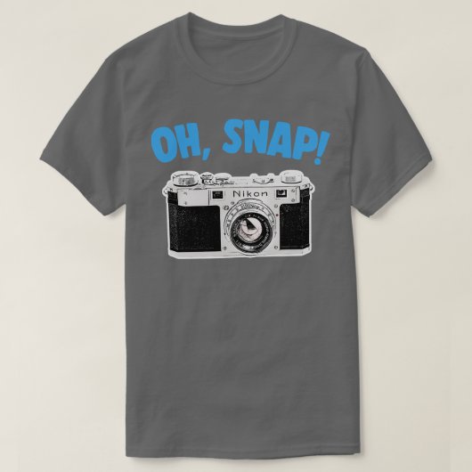 Ohスナップカメラギークギフトデザイン Tシャツ (デザイン正面)