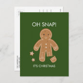 Ohスナップジンジャーブレッドマンホリデーポストカード シーズンポストカード (正面/裏面)