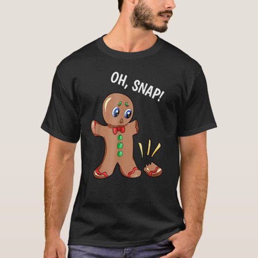 Ohスナップジンジャーブレッドマン Tシャツ (正面)