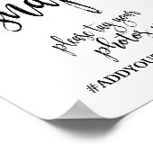 Ohスナップハッシュタグ8x10結婚のサイン ポスター (角)