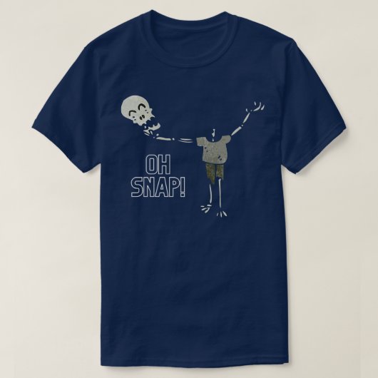 Ohスナップハロウィーンスケルトン tシャツ (デザイン正面)