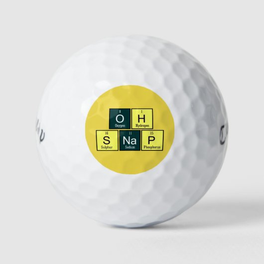 Ohスナップ素おもしろい子化学先生化学者 ゴルフボール (正面)