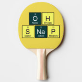 Ohスナップ素おもしろい子化学先生化学者 卓球ラケット (裏面)