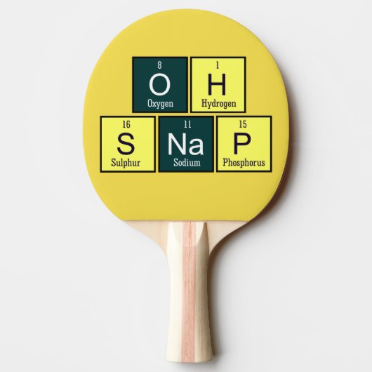 Ohスナップ素おもしろい子化学先生化学者 卓球ラケット (裏面)
