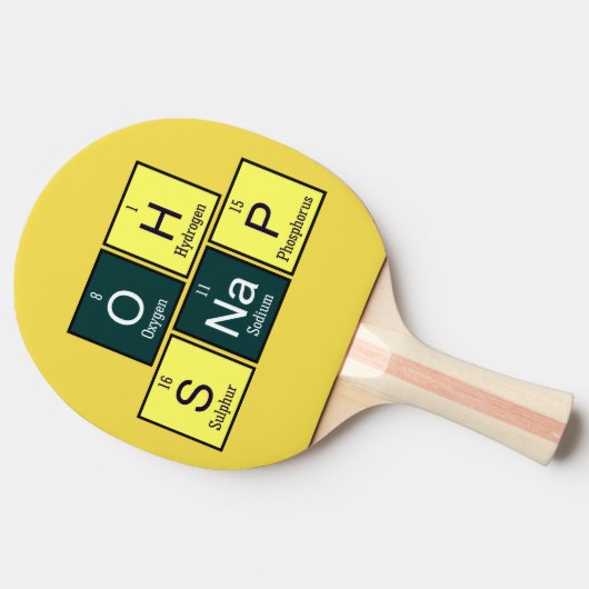 Ohスナップ素おもしろい子化学先生化学者 卓球ラケット (横)