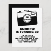 OHスナップ誕生日招待状。 招待状 (正面/裏面)