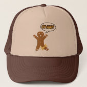 Ohスナップ! おもしろいなクリスマスのジンジャーブレッドマン キャップ (正面)
