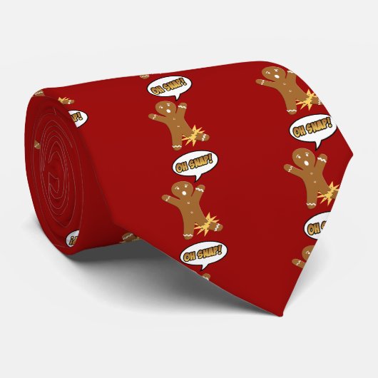 Ohスナップ! おもしろいなクリスマスのジンジャーブレッドマン ネクタイ (ロール)