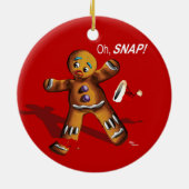 Ohスナップ! クリスマスのオーナメント(赤い) セラミックオーナメント (裏面)