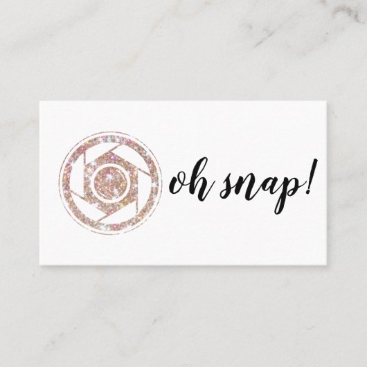 Ohスナップ! グリッターのカメラマンの名刺 名刺 (正面)