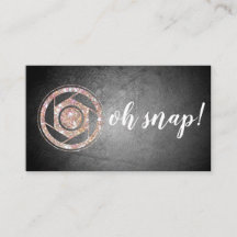 Ohスナップ! グリッターのカメラマンの名刺