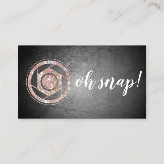 Ohスナップ! グリッターのカメラマンの名刺 名刺 (正面)