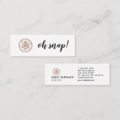 Ohスナップ! グリッターのカメラマンの小型名刺 スキニー名刺 (正面/裏面)