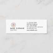 Ohスナップ! グリッターのカメラマンの小型名刺 スキニー名刺 (裏面)