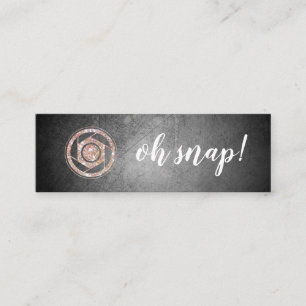 Ohスナップ! グリッターのカメラマンの小型名刺 スキニー名刺