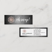 Ohスナップ! グリッターのカメラマンの小型名刺 スキニー名刺 (正面/裏面)