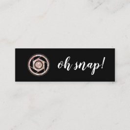 Ohスナップ! グリッターのカメラマンの小型名刺 スキニー名刺