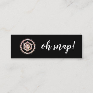 Ohスナップ! グリッターのカメラマンの小型名刺 スキニー名刺