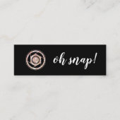 Ohスナップ! グリッターのカメラマンの小型名刺 スキニー名刺 (正面)