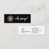 Ohスナップ! グリッターのカメラマンの小型名刺 スキニー名刺 (正面/裏面)