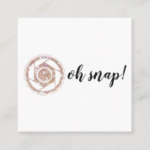 Ohスナップ! グリッターのカメラマンの正方形の名刺