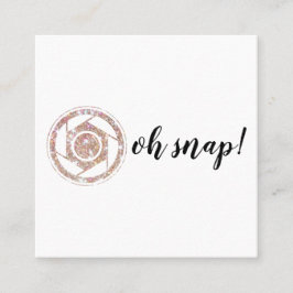 Ohスナップ! グリッターのカメラマンの正方形の名刺 スクエア名刺