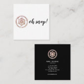 Ohスナップ! グリッターのカメラマンの正方形の名刺 スクエア名刺 (正面/裏面)