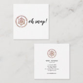 Ohスナップ! グリッターのカメラマンの正方形の名刺 スクエア名刺 (正面/裏面)