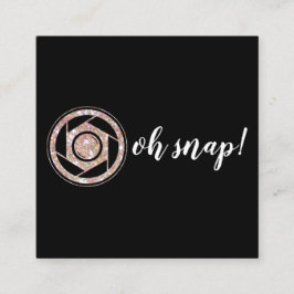 Ohスナップ! グリッターのカメラマンの正方形の名刺 スクエア名刺