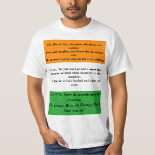 Ohダニーの男の子のセントパトリックの日の歌の叙情詩 Tシャツ