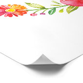 Ohハッピーデイカラフルフローラポスタープリント ポスター (角)