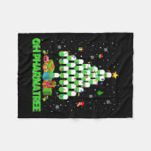 Ohファーマツリークリスマスツリー薬局の薬P フリースブランケット (正面(横))