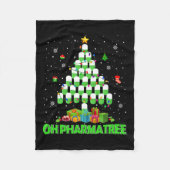 Ohファーマツリークリスマスツリー薬局の薬P フリースブランケット (正面)
