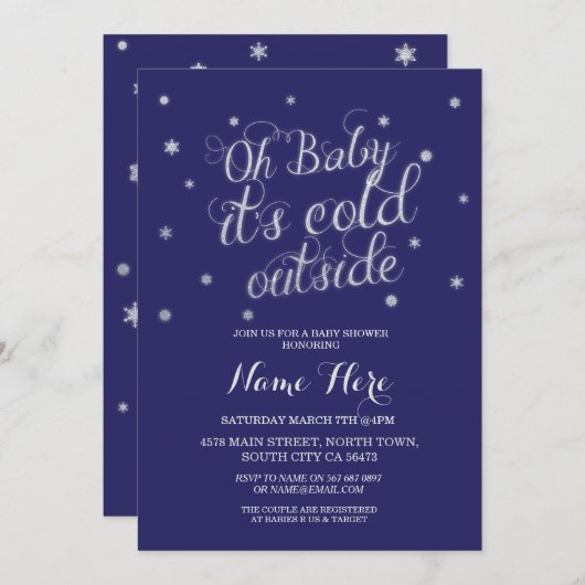 Ohベビーそれは冷たい外海軍星の招待状です 招待状 (正面/裏面)