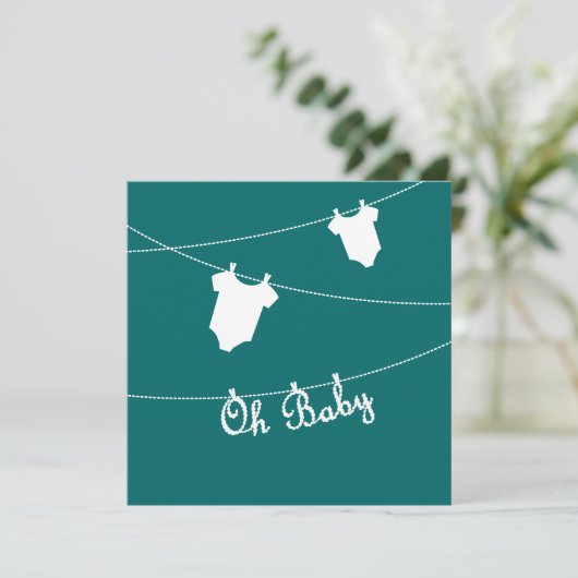 Ohベビーの妊娠の発表 案内状 (スタンド正面)