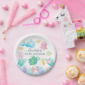 OHベビーアンダーザシーベビーシャワー ペーパープレート (パーティー)