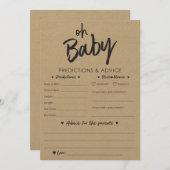 Ohベビークラフト予測とアドバイスカード 招待状 (正面/裏面)