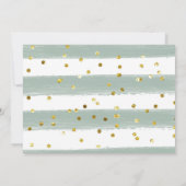 OHベビーグリーンリーバニーベビーシャワー招待状 招待状 (裏面)