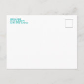 OHベビーシャワースイートブルーレインボーカスタム インビテーションポストカード (裏面)