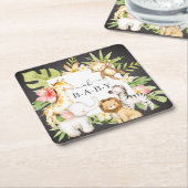 OHベビージャングルスクエア紙コースター スクエアペーパーコースター (アングル)