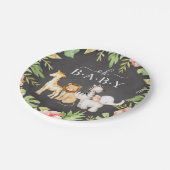 OHベビージャングルベビーシャワー7"プレート ペーパープレート (アングル)