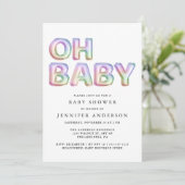 OHベビーバルーンシャワー招待状 招待状 (スタンド正面)
