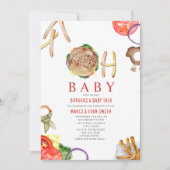 OHベビーバーガー&ベビートークベビーシャワー 招待状 (正面)