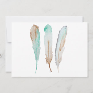 OHベビーフェザーベビーシャワー招待状 招待状