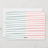 OHベビーベビーツインベビーシャワーの招待 シーズンカード (裏面)