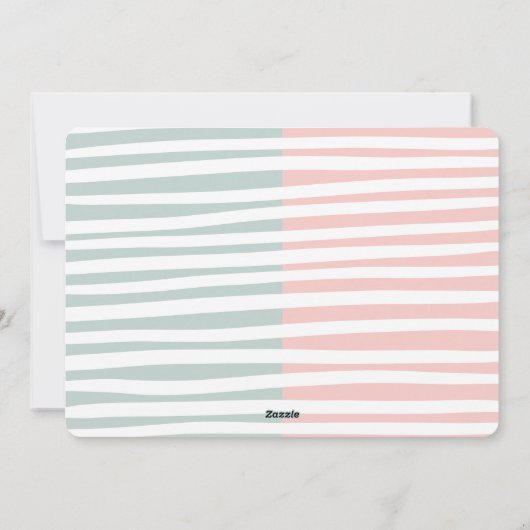 OHベビーベビーツインベビーシャワーの招待 シーズンカード (裏面)